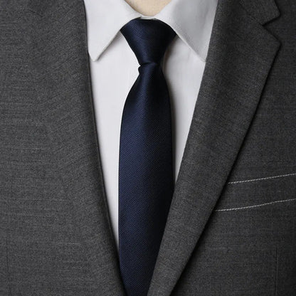 Men Necktie Zipper Lazy Tie Fashion Solid 6cm Ties Business for Man Gravatas Handkerchief Bowtie Mens Wedding Shirt Accessories - Ellianto fashion Men's