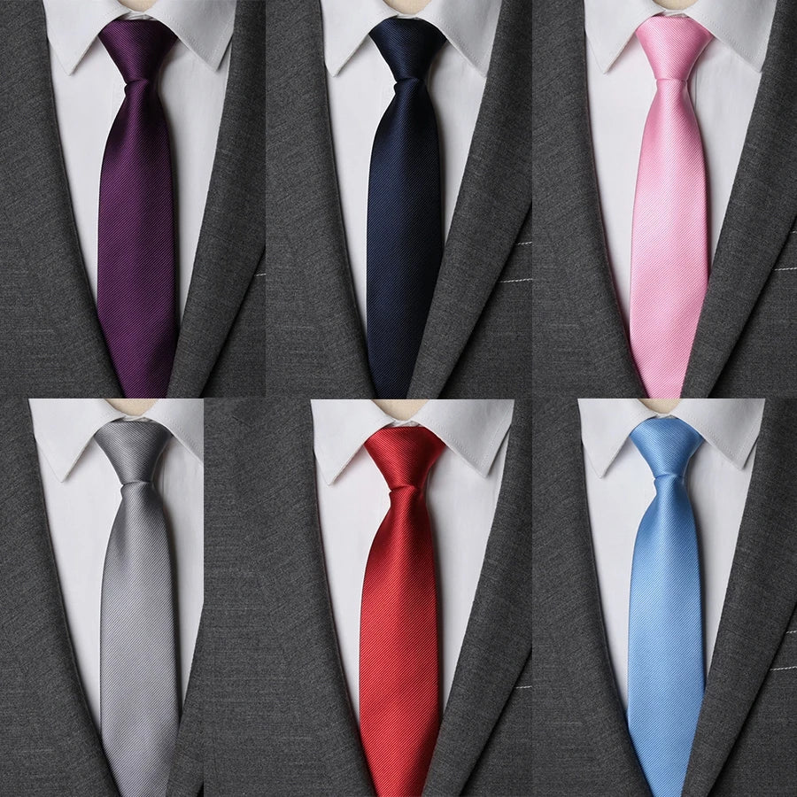 Men Necktie Zipper Lazy Tie Fashion Solid 6cm Ties Business for Man Gravatas Handkerchief Bowtie Mens Wedding Shirt Accessories - Ellianto fashion Men's