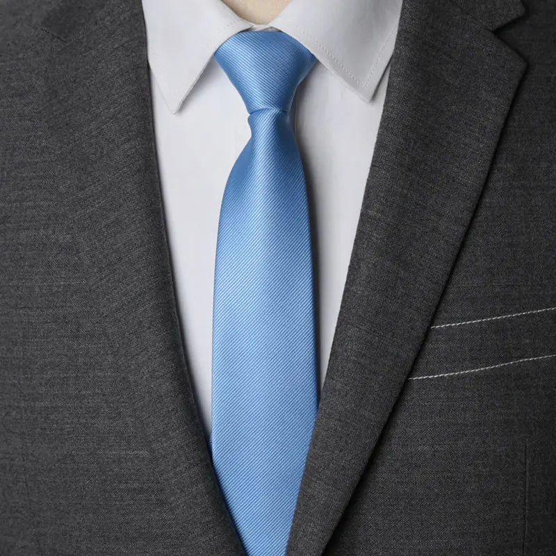 Men Necktie Zipper Lazy Tie Fashion Solid 6cm Ties Business for Man Gravatas Handkerchief Bowtie Mens Wedding Shirt Accessories - Ellianto fashion Men's