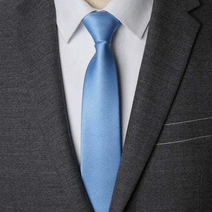 Men Necktie Zipper Lazy Tie Fashion Solid 6cm Ties Business for Man Gravatas Handkerchief Bowtie Mens Wedding Shirt Accessories - Ellianto fashion Men's