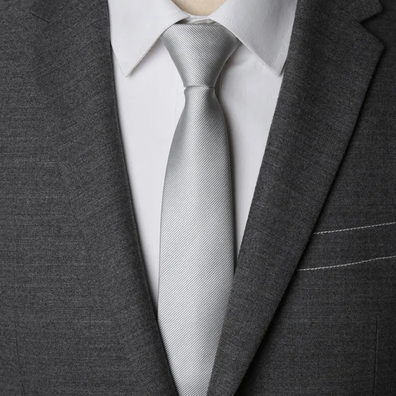Men Necktie Zipper Lazy Tie Fashion Solid 6cm Ties Business for Man Gravatas Handkerchief Bowtie Mens Wedding Shirt Accessories - Ellianto fashion Men's