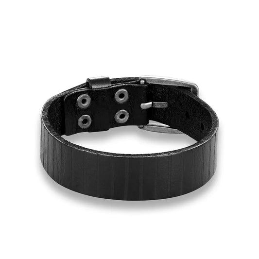 BoBo Cover New Vintag High Quality Aolly Geunine Leather Charm bracelet men Punk Adjustable Buckle bracelets bangles male femme - Ellianto fashion Men's