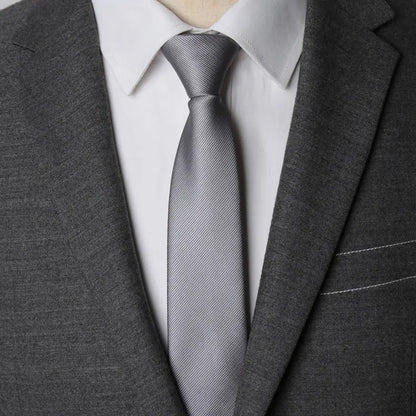 Men Necktie Zipper Lazy Tie Fashion Solid 6cm Ties Business for Man Gravatas Handkerchief Bowtie Mens Wedding Shirt Accessories - Ellianto fashion Men's