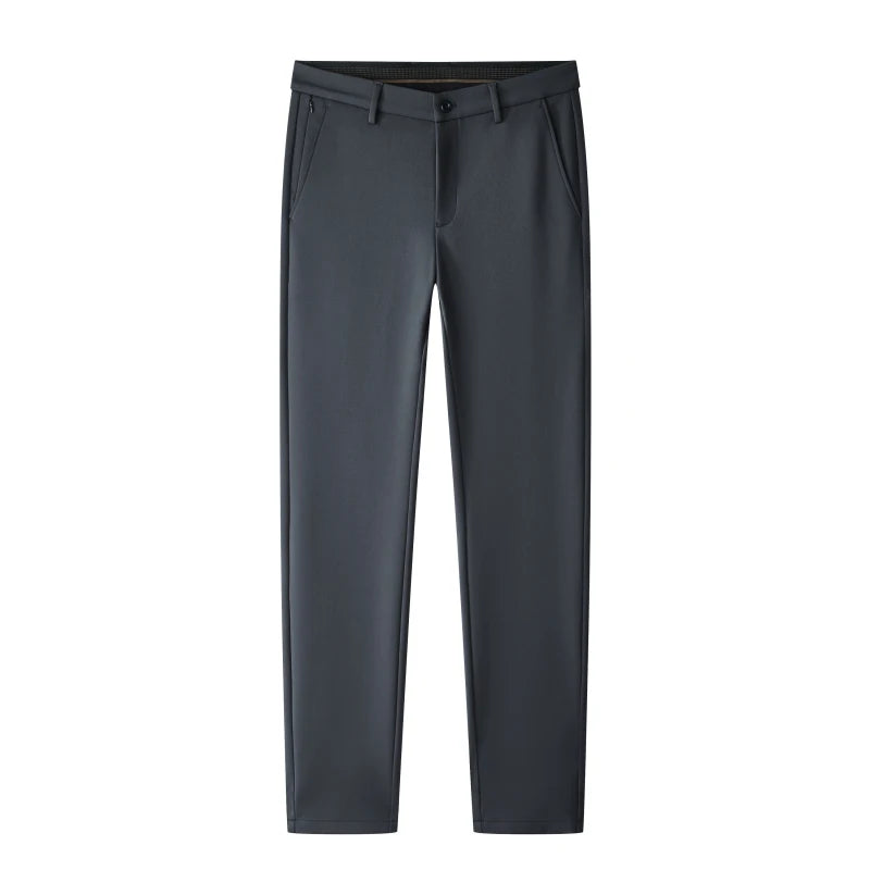 Wholesale Custom Men Tailored Trousers Tight Fashion Business Casual Loose Straight Leg Long Pants - Ellianto fashion Men's
