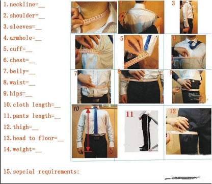 2025 Tailor Made Mens Suit Elegant Embroidery Men's Wedding Prom Suits Mens Suits 3 Pieces (Jacket+Pants+Vest) 004 - Ellianto fashion Men's