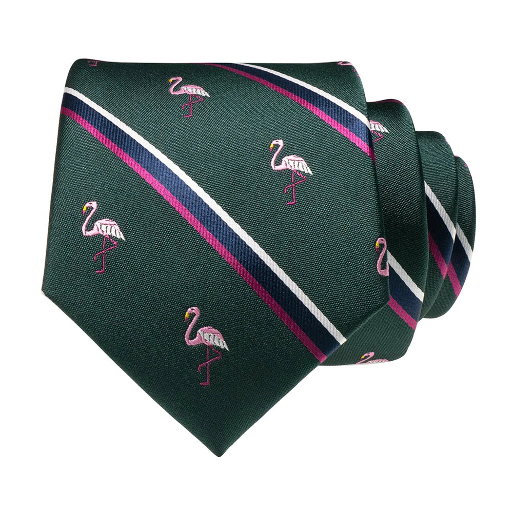 JEMYGINS New Design Animal Tie For Men Silk Woven Necktie 8cm Cartoon Dinosaur Fox Jacquard Fashion Party Wedding Gravata gift - Ellianto fashion Men's