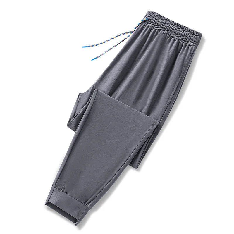 Trendy Thin Loose Large Size Stretch Sports Pants for Men Outerwear Perfect for Summer 2025 - Ellianto fashion Men's