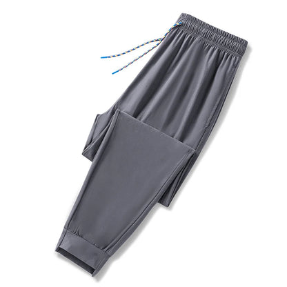 Trendy Thin Loose Large Size Stretch Sports Pants for Men Outerwear Perfect for Summer 2025 - Ellianto fashion Men's