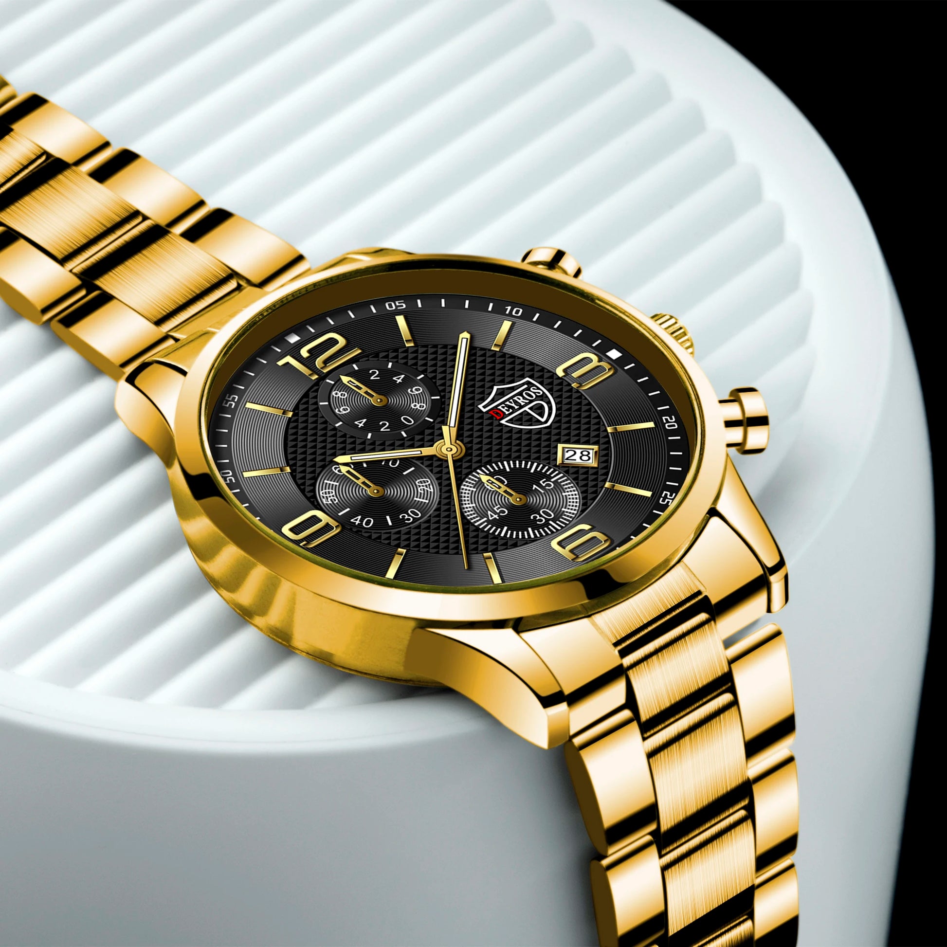 reloj hombre Luxury Business Men Watchs Stainless Steel Quartz WristWatch Male Leather Calendar Luminous Clock relogio masculino - Ellianto fashion Men's