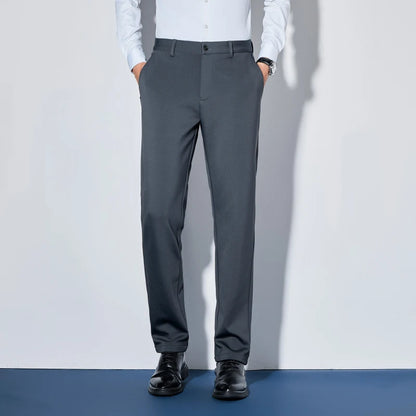 Wholesale Custom Men Tailored Trousers Tight Fashion Business Casual Loose Straight Leg Long Pants - Ellianto fashion Men's