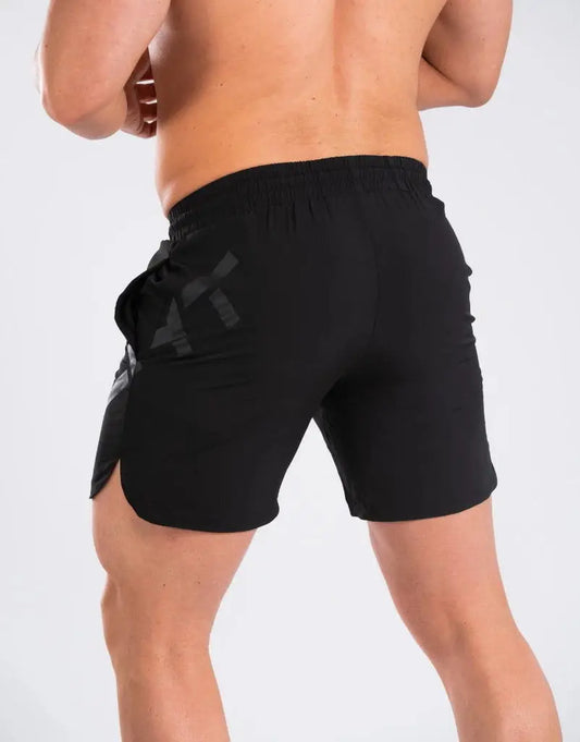 Mens Shorts Men Casual Beach Shorts Bodybuilding Fitness Short Sweat Quick Dry Big Letter Print - Ellianto fashion Men's