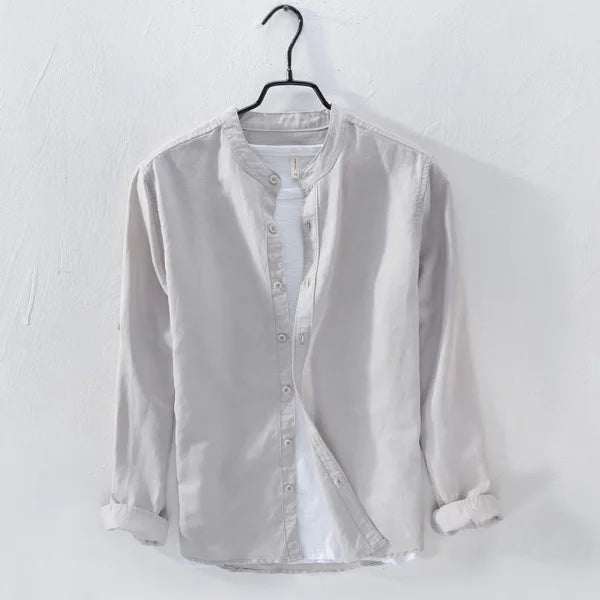 Men’s Cotton & Linen Long-Sleeve Autumn Shirt – Lightweight Comfort with Refined, Timeless Style for the Modern Gentleman