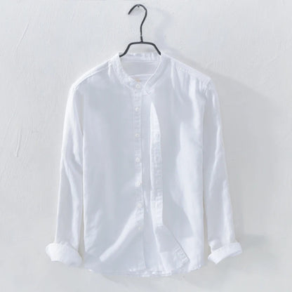 Men’s Cotton & Linen Long-Sleeve Autumn Shirt – Lightweight Comfort with Refined, Timeless Style for the Modern Gentleman