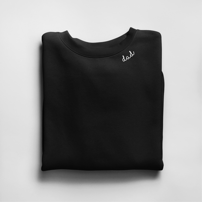 Embroidered Collar Organic Cotton Sweatshirt "Dad" - Ellianto fashion Men's