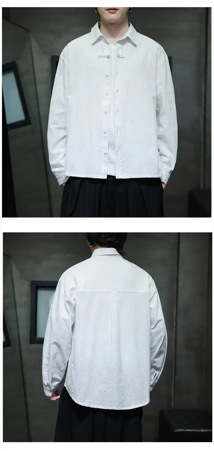 Mens Linen Shirts Casual Streetwear Long Sleeve Turn Down Collar Summer Beach Vacation Hawaiian Shirts M-5XL Plus Size Men Tops - Ellianto fashion Men's