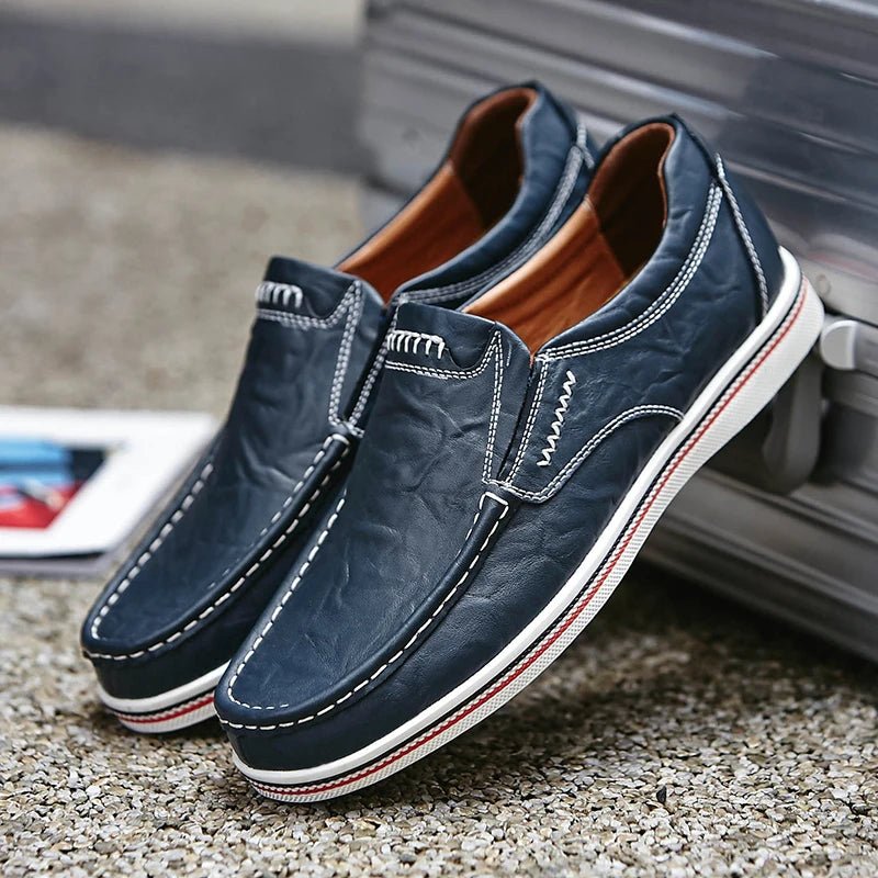 Men's Leather Casual loafers Shoes wedding Dress Shoes New Big Size Moccasins Shoes Suede shoes High Quality zapatos - Ellianto fashion Men's