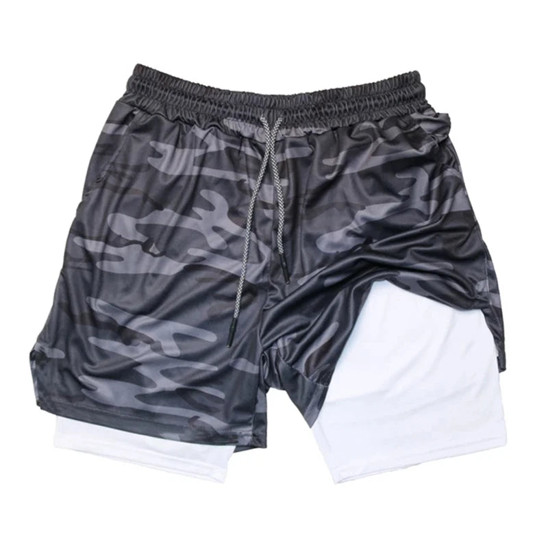 Men's Multi Pocket Shorts Fitness Shorts Casual Beach Sports Lined Skinny Shorts Everyday Style Mesh Camouflage Running Shorts - Ellianto fashion Men's