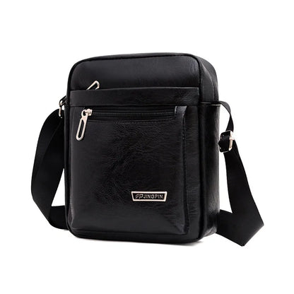 Men's Genuine Leather Crossbody Shoulder Bags High quality Tote Fashion Business Man Messenger Bag Leather Bags fanny pack - Ellianto fashion Men's