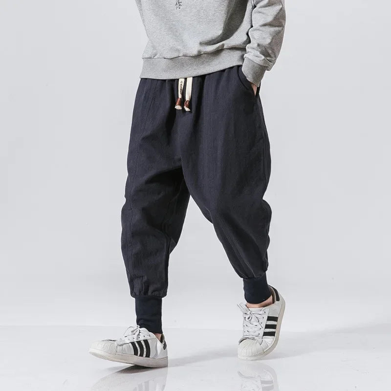 2024 Japanese-Style Cotton-Linen Pants – Lightweight, Relaxed Fit and Effortless Casual Elegance for the Modern Gentleman