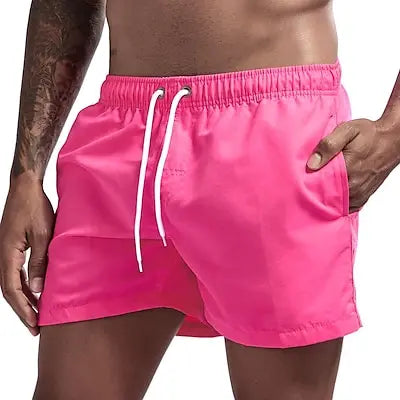 Men's Swim Shorts Swim Trunks Quick Dry Board Shorts Bathing Suit Breathable Drawstring With Pockets for Surfing Beach Summer - Ellianto fashion Men's