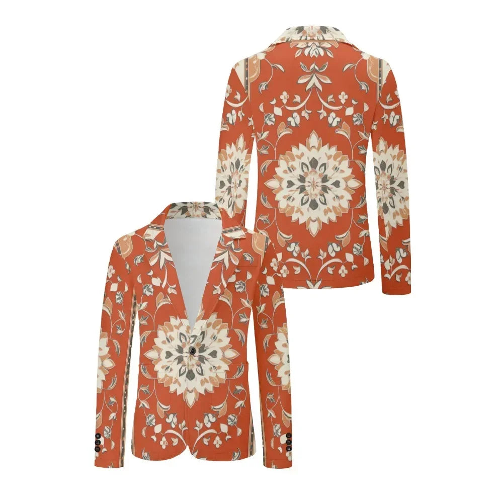 Exotic Style Slim Fit Blazers Men's Elegent Wedding Suit One Buttons Handsome Blazer Masculino Casual Coat Lightweight Jacket - Ellianto fashion Men's