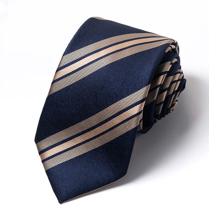 High-quality Wedding Ties For Men Fashion New Style Blue Strip Print Neckties Daily Office Apparel Accessories Gift For Man - Ellianto fashion Men's