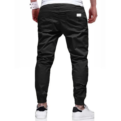 2025 New Cargo Pants Men's Loose Straight sports Clothing Solid color sweatpants Versatile Joggers Woven Casual Male Trousers - Ellianto fashion Men's