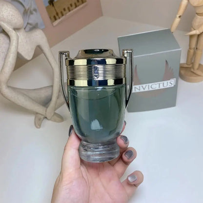 100ML 3.4FL.OZ INVINCIBLE AQUA Men's Perfume EDP Woody Aquatic Notes Fresh Ocean Fragrance Spray Parfum Warrior Trophy Perfume - Ellianto fashion Men's