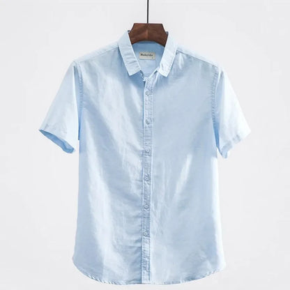 Summer Japanese-Style Linen Shirt – Breathable, Lightweight Comfort with Effortless Casual Elegance for the Modern Gentleman