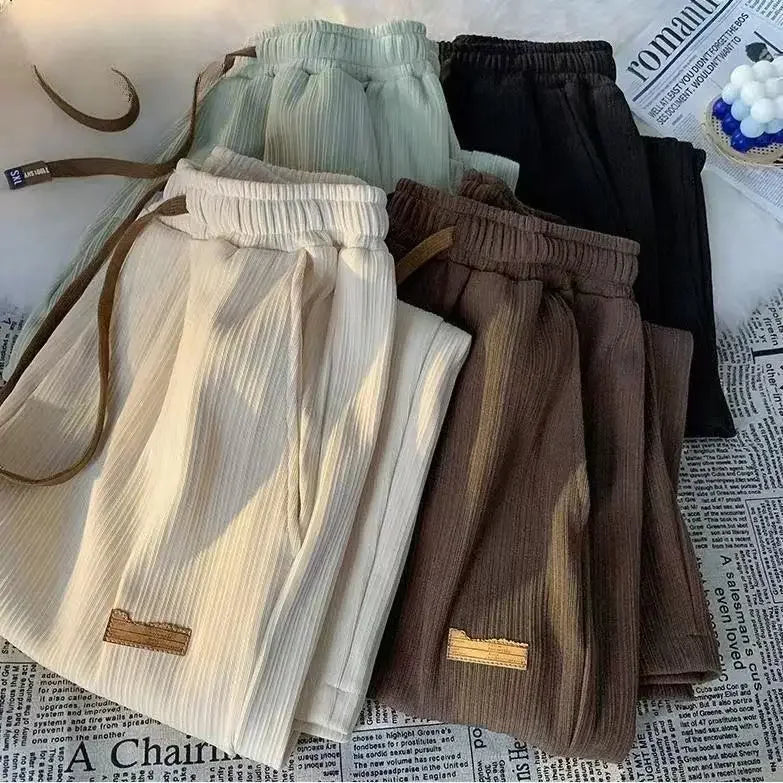 Men’s Casual Ice Silk Pants – Lightweight Summer Comfort with High-End Look, Versatile Loose-Fit Straight-Leg Design