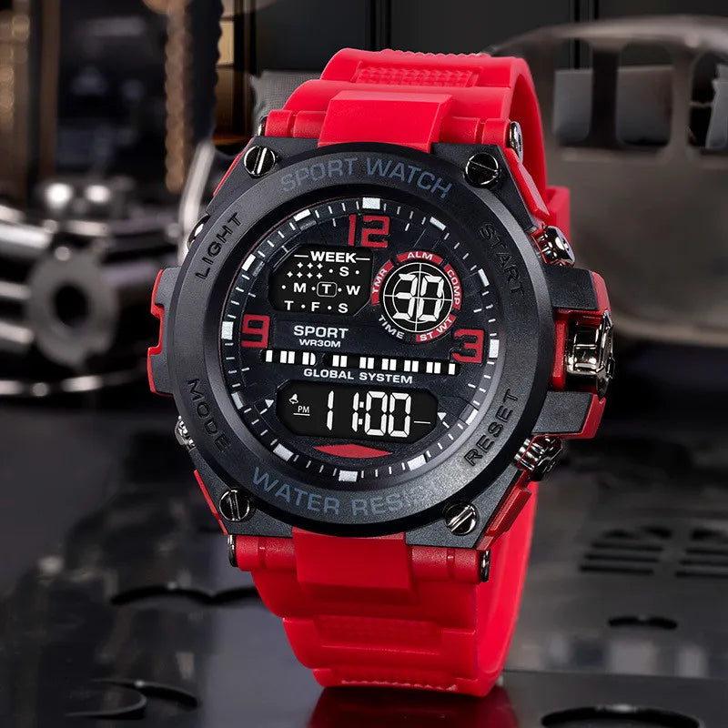 Men Waterproof Sports Watches Multifunction Electronic Watches Anti Drop and Shock-absorbing Wristwatches - Ellianto fashion Men's