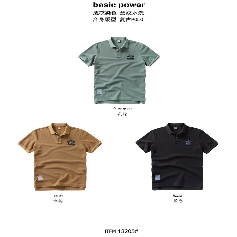 Summer Mens Polo shirts Cotton Shirts Short Sleeve Letter Embroidered Emblem Simple Shirt for Male Size M-3XL BP13205 - Ellianto fashion Men's
