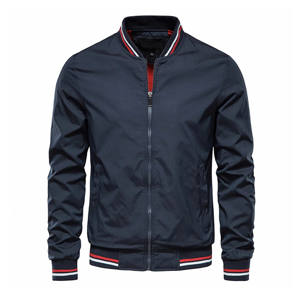 Spring Summer Bomber Jacket Men Black Casual Slim Fit Baseball Mens Jackets New Autumn Fashion High Quality Jackets for Men - Ellianto fashion Men's