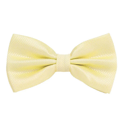 Solid Bowtie Mans Tie Solid Fashion Check Bowties Wedding Banquet Black Gold Red Green Pink Black White Classic Bow Ties For Men - Ellianto fashion Men's