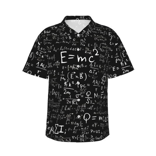 Men's Casual Button Down Short Sleeve Hawaiian Shirts,Physical Equations Formulas Shirts Regular Beach Dress Shirts with Pocket