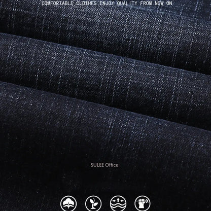 Man Stretch Straight Fit Jeans Man Soft Black Men's Jeans Pants Masculino Denim Overalls Trousers - Ellianto fashion Men's