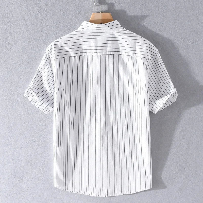 Retro Japanese-Style Short-Sleeve Shirt – Effortless Versatility and Relaxed Confidence for the Modern Man