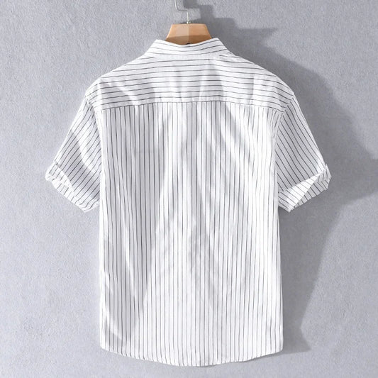 Retro Japanese-Style Short-Sleeve Shirt – Effortless Versatility and Relaxed Confidence for the Modern Man
