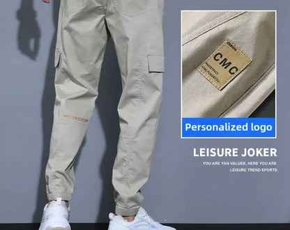 Summer Thin Men's Harajuku Cargo Pants Loose-Fit Sports Trendy Versatile Ankle-Length Casual Trousers - Ellianto fashion Men's