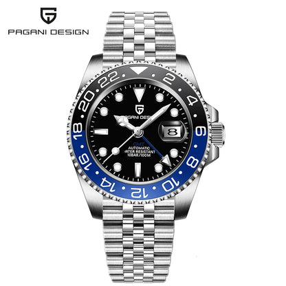 PAGANI DESIGN Automatic mechanical watch rubberstrap 100Mwaterproof night light sports outdoor casual Watch For Man reloj hombre - Ellianto fashion Men's