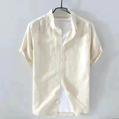 Summer Ice Silk Linen Shirt – Lightweight, Loose-Fit Comfort and Effortless Casual Style for the Modern Gentleman