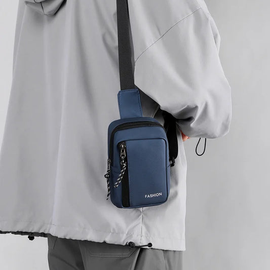 Small Men's Chest Bag Fashion Shoulder Crossbody Bags for Man 2025 Casual Mini Sling Sports Male Handbag Travel Sholder Phone - Ellianto fashion Men's