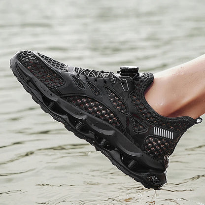Breathable Mesh Slip-On Water Sport Shoes Fashionable Men Casual Lazy Shoes Multi-Color Personalized Quick-Drying Aqua shoes - Ellianto fashion Men's