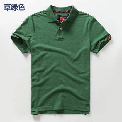 Summer Mens Polo shirts Cotton Shirts Short Sleeve Letter Embroidered Emblem Simple Shirt for Male Size M-3XL BP6900 - Ellianto fashion Men's