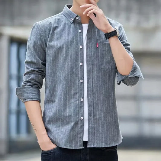 Spring-Summer Plaid Long-Sleeve Shirt – Lightweight, Durable Comfort and Effortless Style for the Modern Working Man