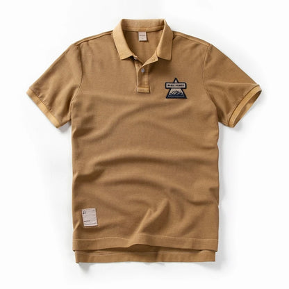 Summer Mens Polo shirts Cotton Shirts Short Sleeve Letter Embroidered Emblem Simple Shirt for Male Size M-3XL BP13205 - Ellianto fashion Men's
