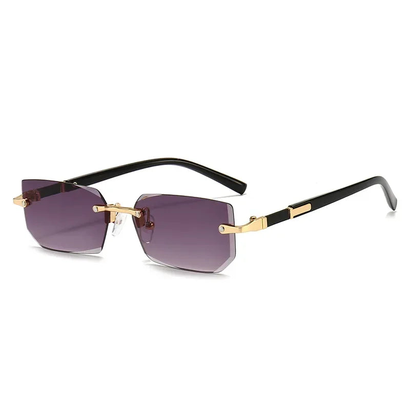 High Definition Sunglasses for Men Ladies Blue Light Blocking Eye Protection Eyewear Rimless Square Frame Eyeglasses Goggle - Ellianto fashion Men's
