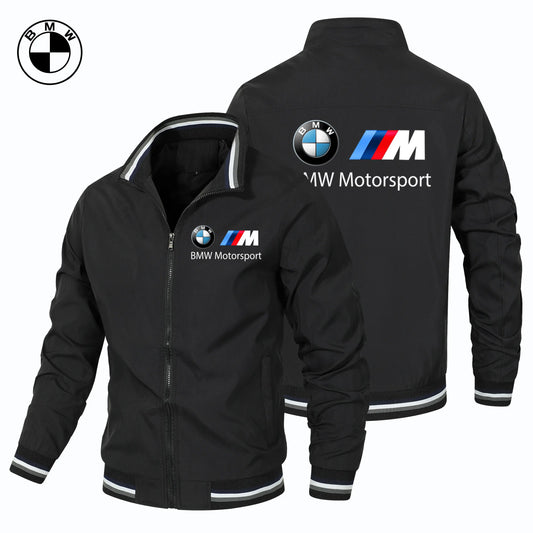 Motorcycle Zipper Top, BMW Thin Jacket, Men's Casual Windproof Jacket, Camping Spring and Autumn Casual Men's Submachine Jacket - Ellianto fashion Men's