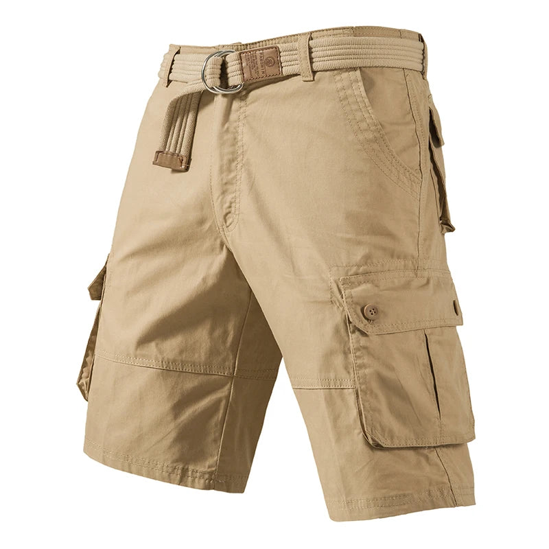 Cargo Knee Shorts Men Sports Casual Bermuda Shorts Plus Size Cotton Half Pants Golf Straight Running Gym Shorts Pants - Ellianto fashion Men's