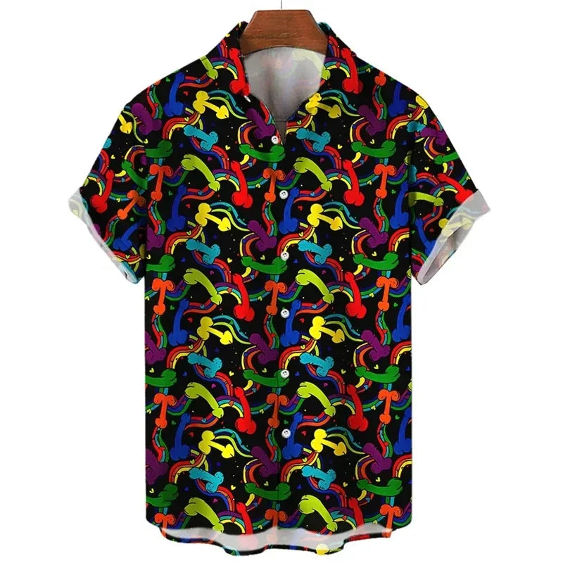Summer Men’s Beach Shirt – Lightweight Short-Sleeve Comfort with Fun, Personalized Style for the Modern Gentleman